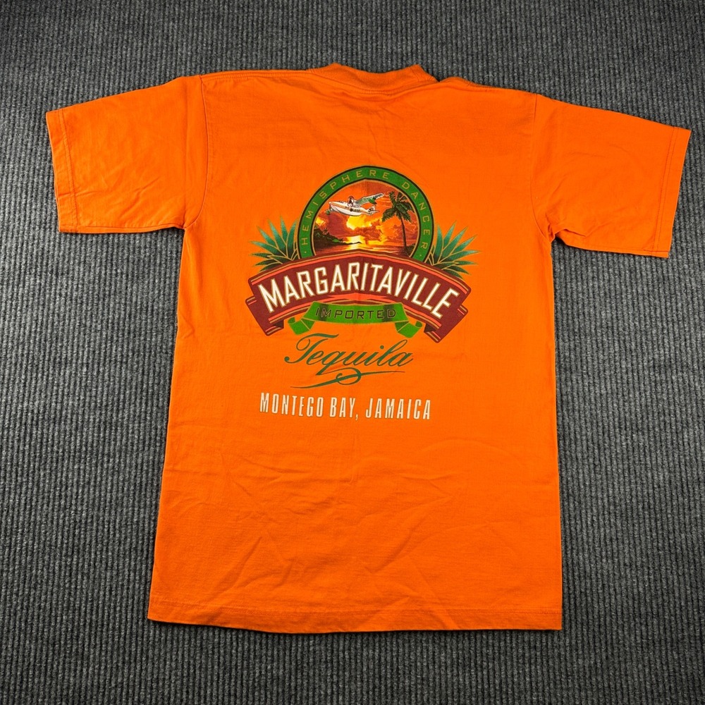 Margaritaville Montego Bay Jamaica Tequila Orange Graphic T-Shirt Mens XS